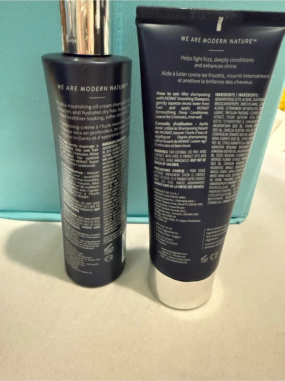 Authentic MONAT Black Smoothing Deep Conditioner Super Nourish Oil Crème Shampoo